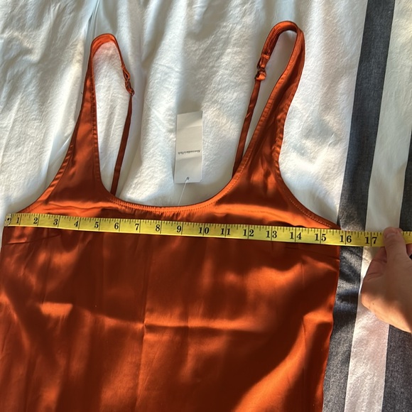 NWT XS Abercrombie & Fitch Rust Orange Dress - Picture 2 of 7